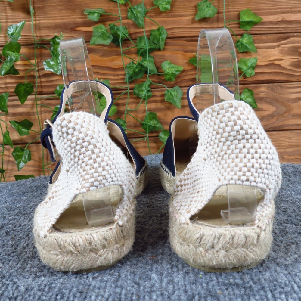Boden Peggy Womens Espadrille Flat Size 40 Summer Navy Blue Suede Spain - Picture 5 of 9
